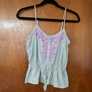 Aeropostale Gray Peplum Top